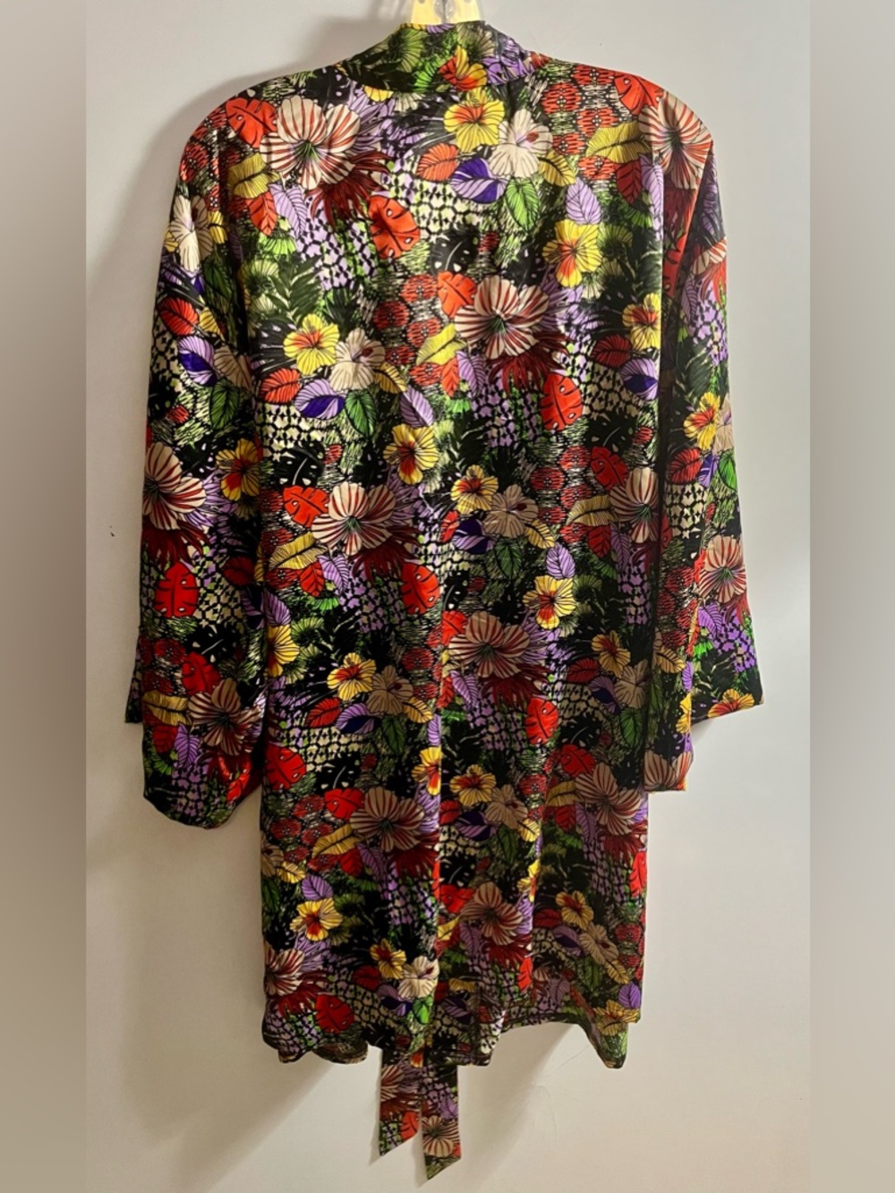 Cacique Plus Size 22/24 Floral Kimono Robe | Belted | Colorful Boho Lounge - Picture 2 of 3